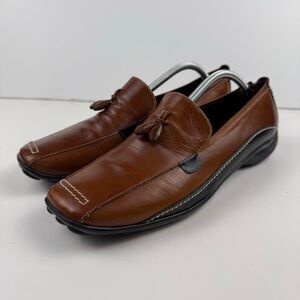 Sesto Meucci Brown Leather Tassel Loafer Size 9.5